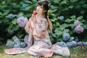 [COS del benessere] Hana Hana - Kimono con ortensia