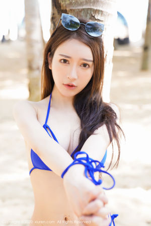 [秀人XiuRen] No.2152 Yutu miki "Beach Blue Bikini Series"