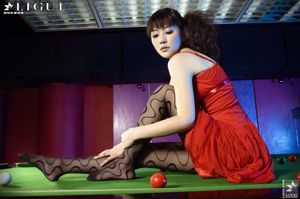 Người mẫu Mi Huimei "Máy phanh trong phòng chơi bi-a" [Ligui LiGui] Ảnh chân dài ngọc nữ