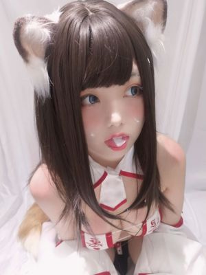 [Foto Cosplay] Cute Miss Sister Honey Juice Cat Qiu - Miko Little Fox