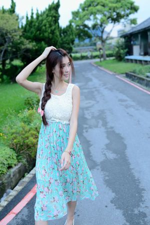 Kila Jingjing/Kim Yoon Kyo "Small Fresh and Beautiful Dress" outdoor shooting