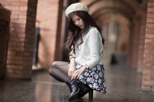 [Taiwan Zhengmei] Fang Weizhen-3 bộ quần áo lụa đen chụp đường phố